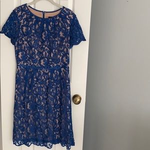 Lacey blue party dress